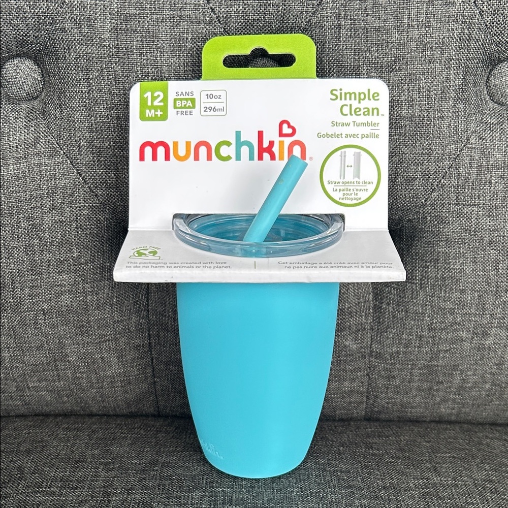 NEW 🆕 Munchkin Simple Clean Straw Tumbler - Blue 12 m+ / 10 oz